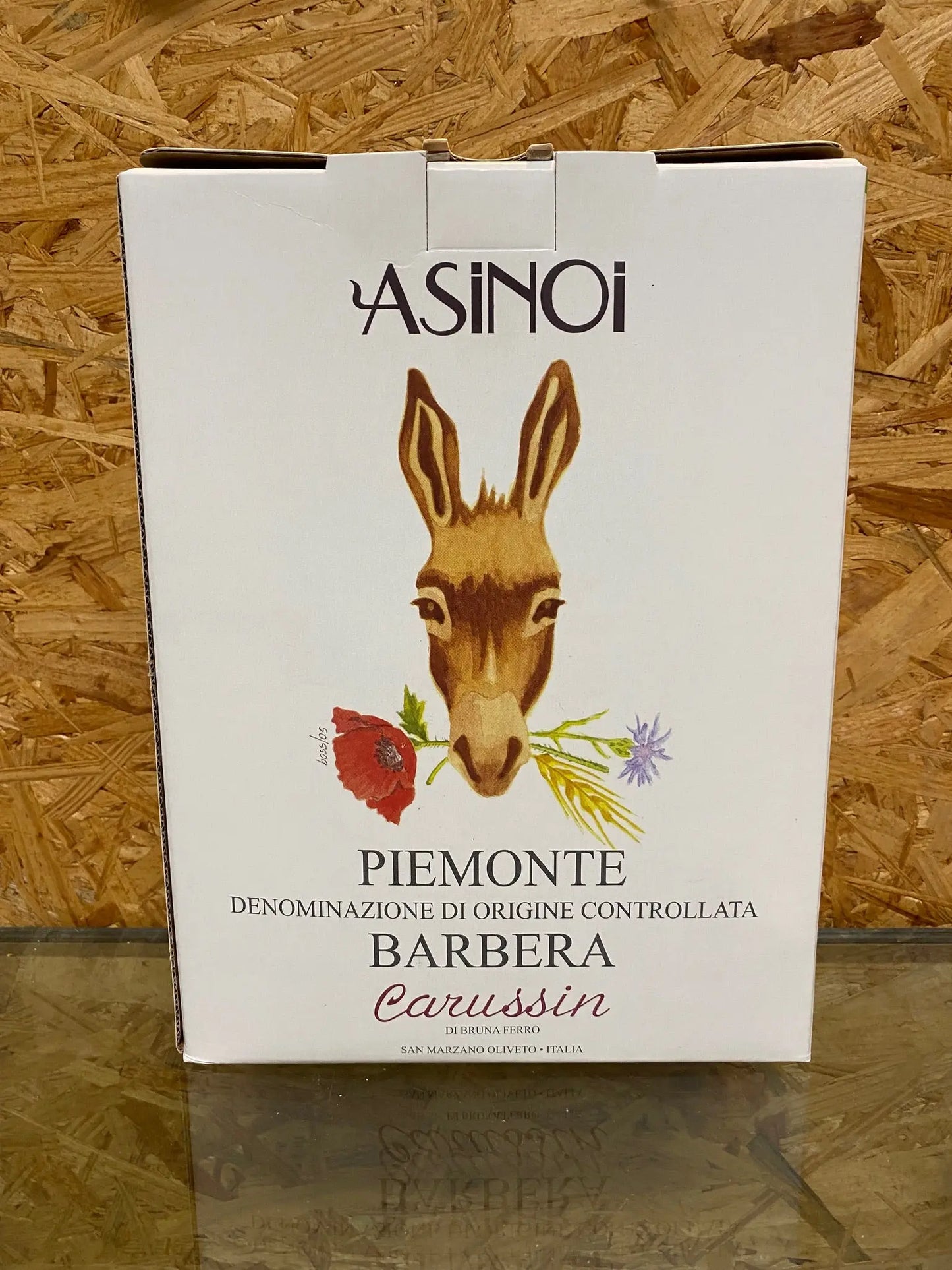 Carussin Barbera D'asti DOCG "Asinoi" 3 liter Bag in Box 2019 Sterk natuurlijk