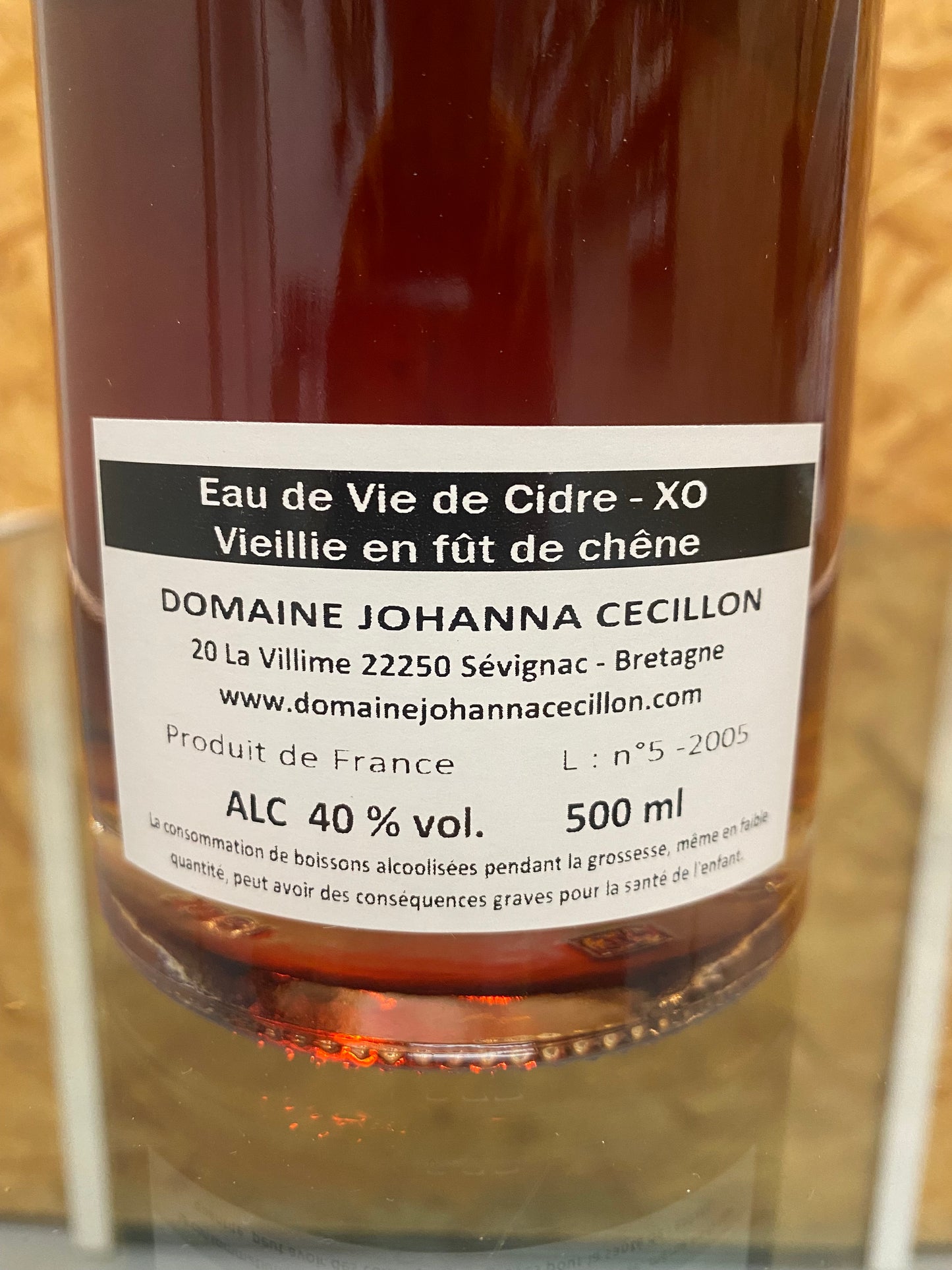 Domaine Johanna Cécillon eau-de-vie Dragon rouge XO 50 CL Sterk natuurlijk