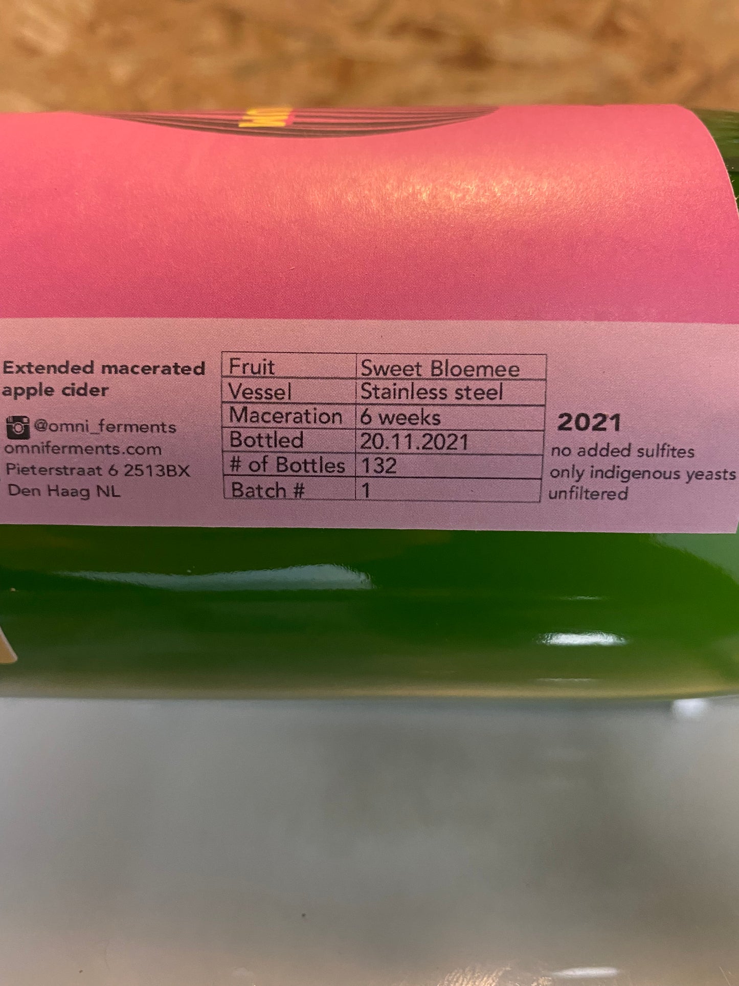 Omni ferments Malum vinum Batch #1 Sterk natuurlijk