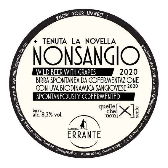 Cantina Errante Nonsangio 2020 37,5cl Sterk natuurlijk