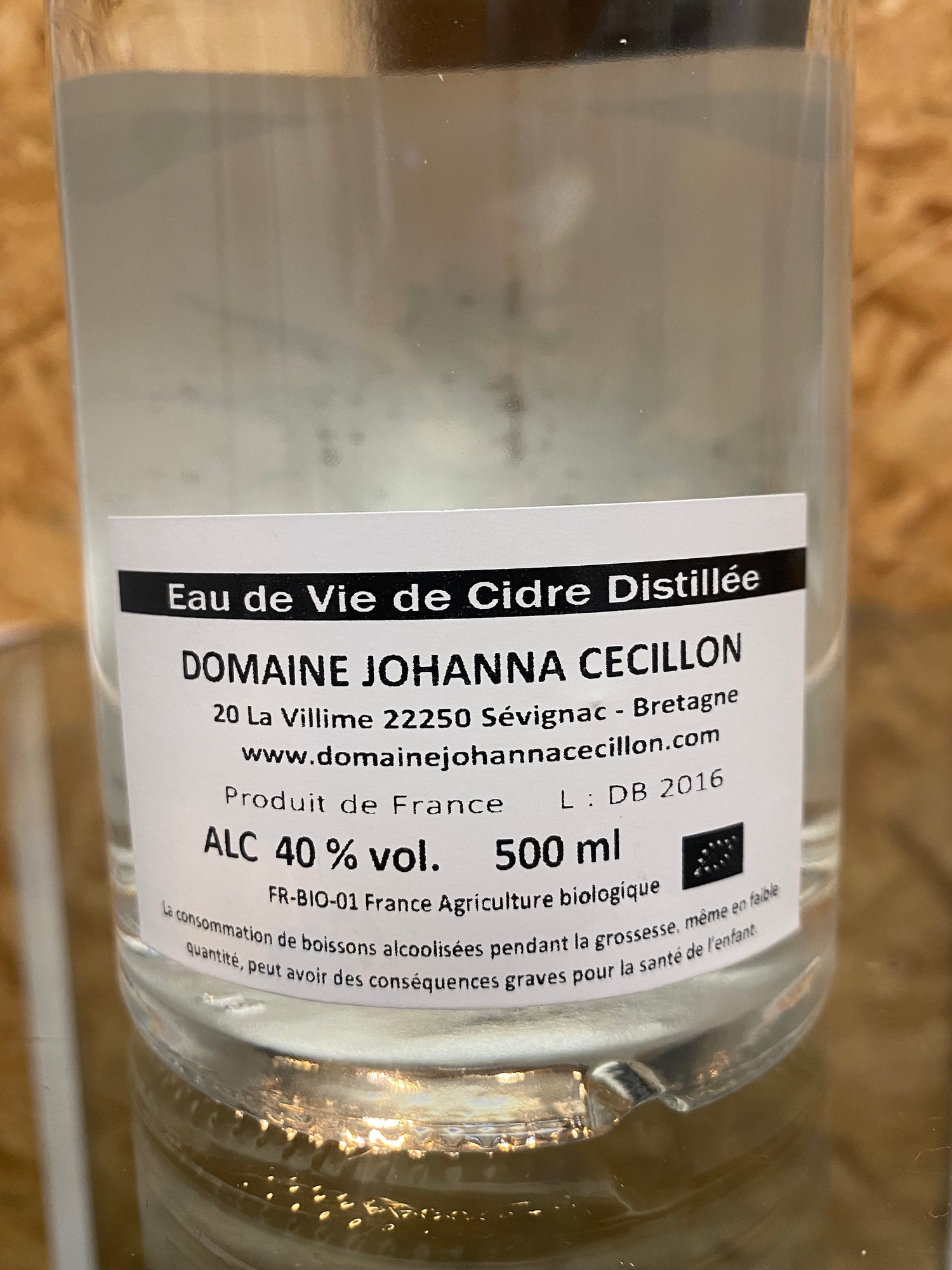 Domaine Johanna Cécillon eau-de-vie Dragon blanc 50cl Sterk natuurlijk